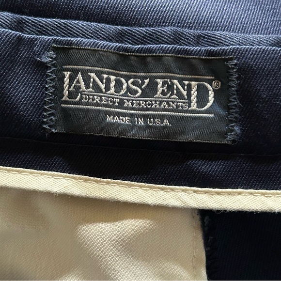 Lands’‎ End Vtg 80s Women’s Navy Dress Pants Size 14 USA Made High Rise - Picture 7 of 8